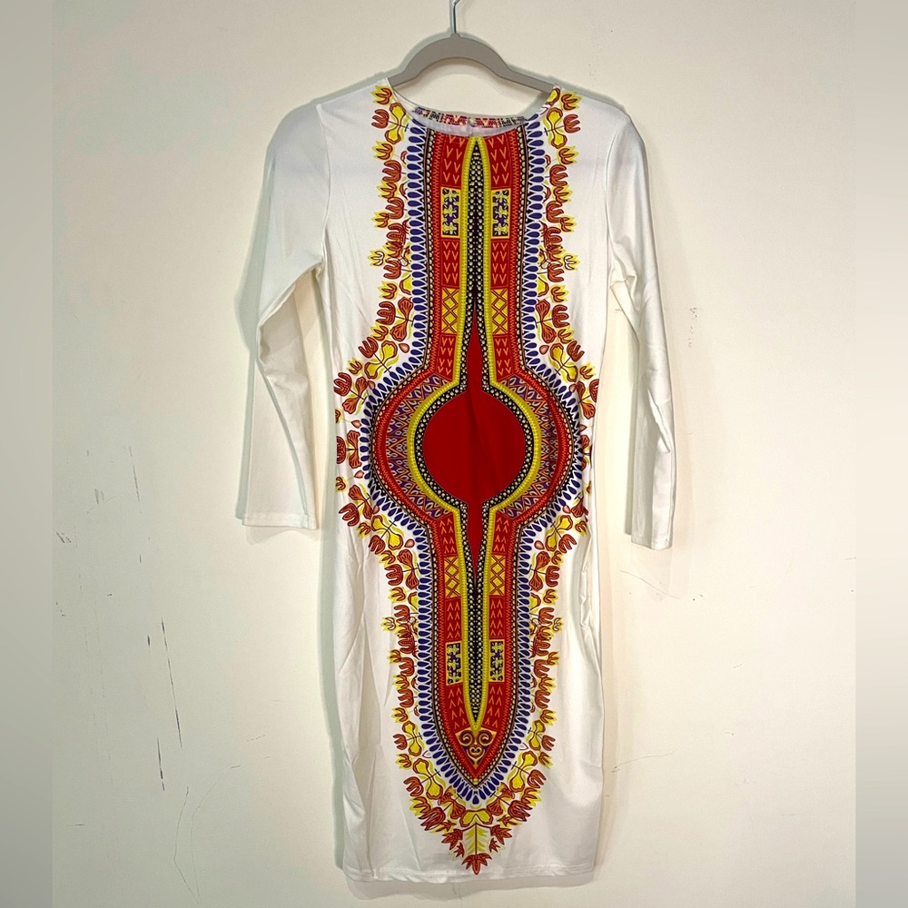 Beautiful bodycon African print dress. Size - Large